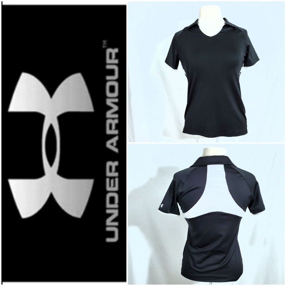 Under Armour Black & White Fitted Athletic Shirt